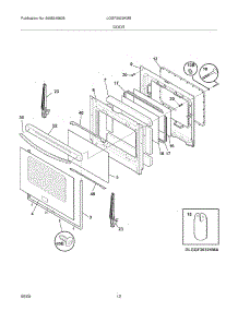 11 - Door parts for Frigidaire Range LGGF3032KMB from AppliancePartsPros.com