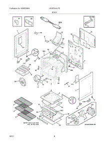 07 - Body parts for Frigidaire Range LGGF3044LFE from AppliancePartsPros.com