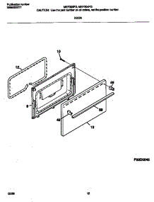 05 - Door parts for Frigidaire Range MEF304PGDD from AppliancePartsPros.com