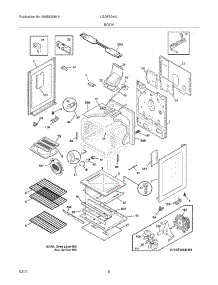 07 - Body parts for Frigidaire Range LGGF3044LQA from AppliancePartsPros.com