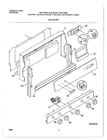 02 - Backguard parts for Frigidaire Range MGF345BGWE from AppliancePartsPros.com