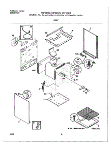 04 - Body parts for Frigidaire Range MGF345BGWE from AppliancePartsPros.com
