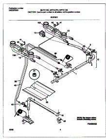 03 - Burner parts for Frigidaire Range MLF311SGWC from AppliancePartsPros.com