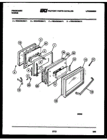 03 - Door Parts parts for Frigidaire Range REG438QMA1 from AppliancePartsPros.com