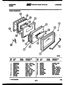 07 - Door Parts parts for Frigidaire Range REGS39WNW1 from AppliancePartsPros.com