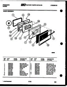 04 - Lower Oven Door Parts parts for Frigidaire Range REM638BDL4 from AppliancePartsPros.com