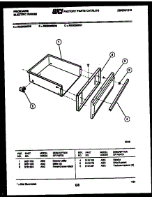 08 - Drawer Parts parts for Frigidaire Range REG638BDW7 from AppliancePartsPros.com