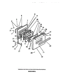 10 - Oven Door Panels parts for Frigidaire Range RG533DH0 from AppliancePartsPros.com