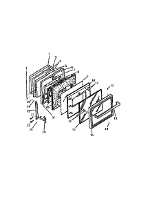 13 - Door parts for Frigidaire Range RSE37BAW2 from AppliancePartsPros.com