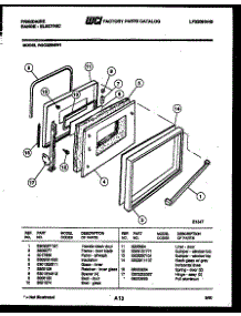04 - Door Parts parts for Frigidaire Range RGC32BNW1 from AppliancePartsPros.com