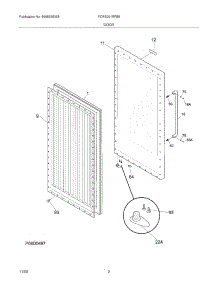 03 - Door parts for Frigidaire Refrigerator FCRS201RFB5 from AppliancePartsPros.com