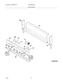 03 - Backguard parts for Frigidaire Range XFEF3000LWB from AppliancePartsPros.com