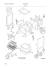 05 - Body parts for Frigidaire Range XFEF3000LWB from AppliancePartsPros.com