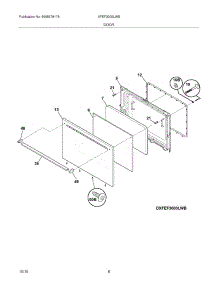 09 - Door parts for Frigidaire Range XFEF3000LWB from AppliancePartsPros.com