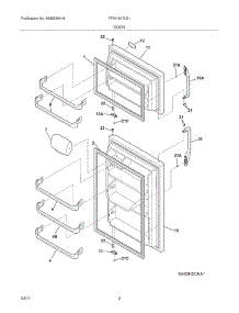 03 - Doors parts for Frigidaire Refrigerator FFHI1817LS1 from AppliancePartsPros.com