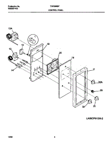 03 - Control Panel parts for Frigidaire Range TGO356BFW4 from AppliancePartsPros.com