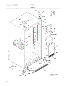07 - Cabinet parts for Frigidaire Refrigerator FFHS2311LB3 from AppliancePartsPros.com