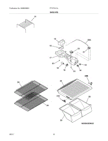07 - Shelves parts for Frigidaire Refrigerator FFHT1513LW6 from AppliancePartsPros.com