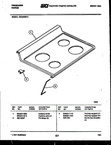 03 - Cooktop Parts parts for Frigidaire Range RG34NL2 from AppliancePartsPros.com