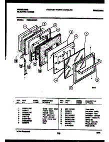 04 - Door Parts parts for Frigidaire Range RES34BNW3 from AppliancePartsPros.com