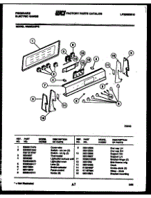 06 - Backguard parts for Frigidaire Range RG35CAL4 from AppliancePartsPros.com