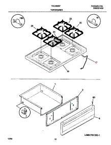 07 - Top / Drawer parts for Frigidaire Range TGO356BFD4 from AppliancePartsPros.com