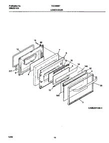 08 - Lower Door parts for Frigidaire Range TGO356BFD4 from AppliancePartsPros.com