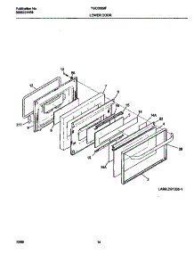 08 - Lower Door parts for Frigidaire Range TGO356BFD3 from AppliancePartsPros.com