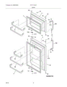 03 - Door parts for Frigidaire Refrigerator CFHT1513LZ1 from AppliancePartsPros.com