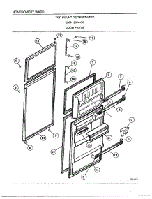 Door parts for Frigidaire Refrigerator 19844D from AppliancePartsPros.com