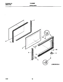 09 - Upper Door parts for Frigidaire Range TGO356BFW3 from AppliancePartsPros.com