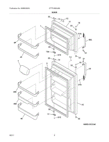 03 - Door parts for Frigidaire Refrigerator CFTR1826LM6 from AppliancePartsPros.com