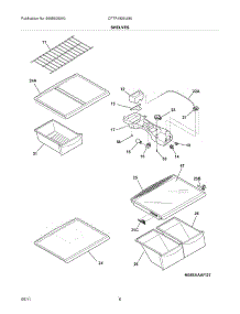 07 - Shelves parts for Frigidaire Refrigerator CFTR1826LM6 from AppliancePartsPros.com