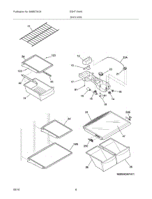 07 - Shelves parts for Frigidaire Refrigerator DGHT1844KF2 from AppliancePartsPros.com