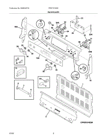 03 - Backguard parts for Frigidaire Range PFEF374ES5 from AppliancePartsPros.com