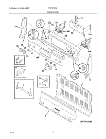 03 - Backguard parts for Frigidaire Range PFEF373ES1 from AppliancePartsPros.com