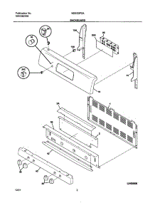 03 - Backguard parts for Frigidaire Range NGSG3PZASD from AppliancePartsPros.com