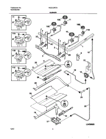 05 - Burner parts for Frigidaire Range NGSG3PZASD from AppliancePartsPros.com