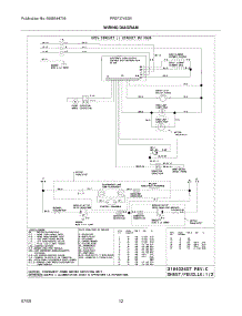 12 - Wiring Diagram parts for Frigidaire Range PFEF374ES5 from AppliancePartsPros.com