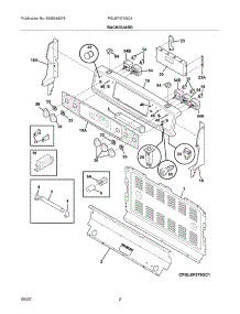 03 - Backguard parts for Frigidaire Range PGLEF375GC4 from AppliancePartsPros.com
