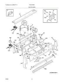 03 - Backguard parts for Frigidaire Range PGLEF388CS5 from AppliancePartsPros.com