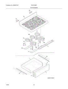 07 - Top / Drawer parts for Frigidaire Range PGLEF385CS3 from AppliancePartsPros.com