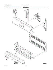 03 - Backguard parts for Frigidaire Range NGSG3PMASA from AppliancePartsPros.com