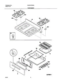 09 - Top / Drawer parts for Frigidaire Range NGSG3PMASA from AppliancePartsPros.com