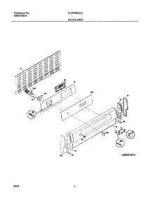 03 - Backguard parts for Frigidaire Range PLCF489CCA from AppliancePartsPros.com