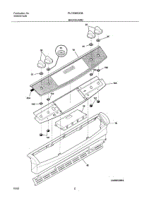 03 - Backguard parts for Frigidaire Range PLCS389DCB from AppliancePartsPros.com