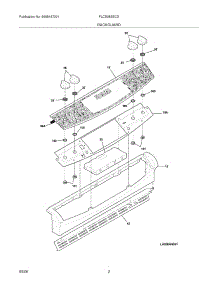 03 - Backguard parts for Frigidaire Range PLCS389ECD from AppliancePartsPros.com