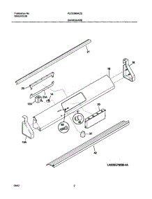 03 - Backguard parts for Frigidaire Range PLCS389ACD from AppliancePartsPros.com