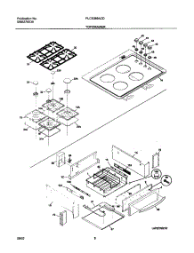 09 - Top / Drawer parts for Frigidaire Range PLCS389ACD from AppliancePartsPros.com