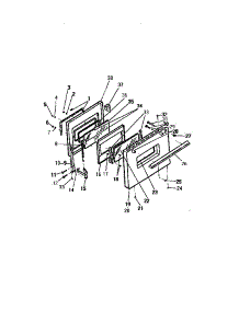 06 - Oven Door Panels parts for Frigidaire Range RG45CW0 from AppliancePartsPros.com